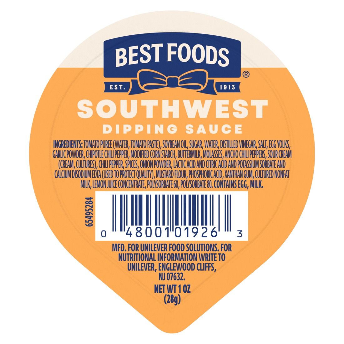 Best Foods Real Southwest Sauce Single Serve Dip Cup, 1 Ounce -- 10 Per Case