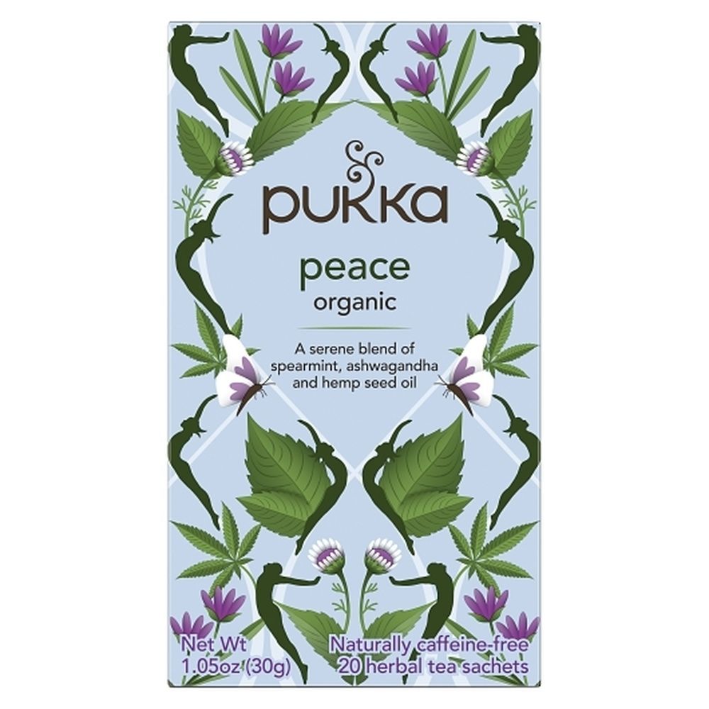 Pukka Organic Peace Herbal Tea, 20 Tea Bags -- 4 Per Case