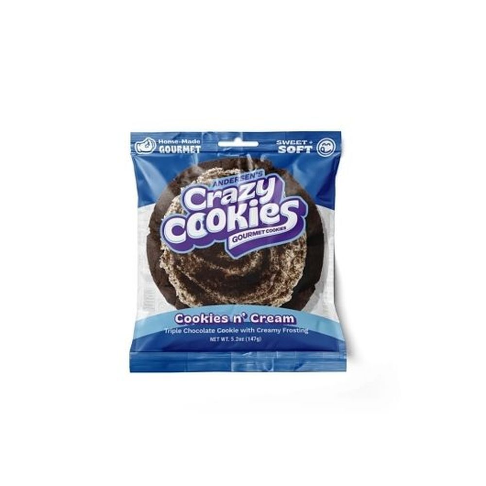 Crazy Cookies Cookies N' Cream Cookies, 5.2 Ounce -- 12 Per Case