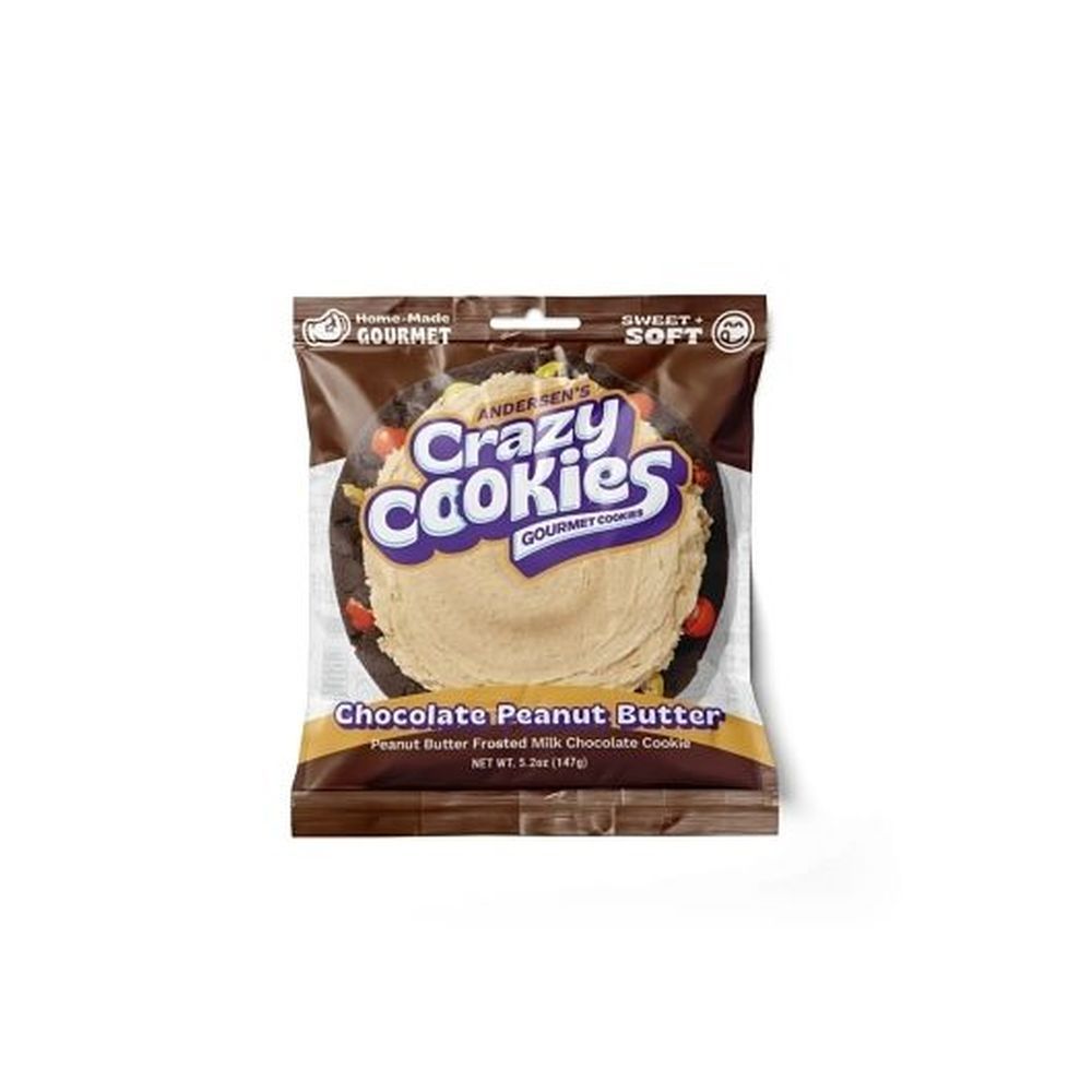 Crazy Cookies Peanut Butter Frosted Milk Chocolate Cookies, 5.2 Ounce -- 12 Per Case