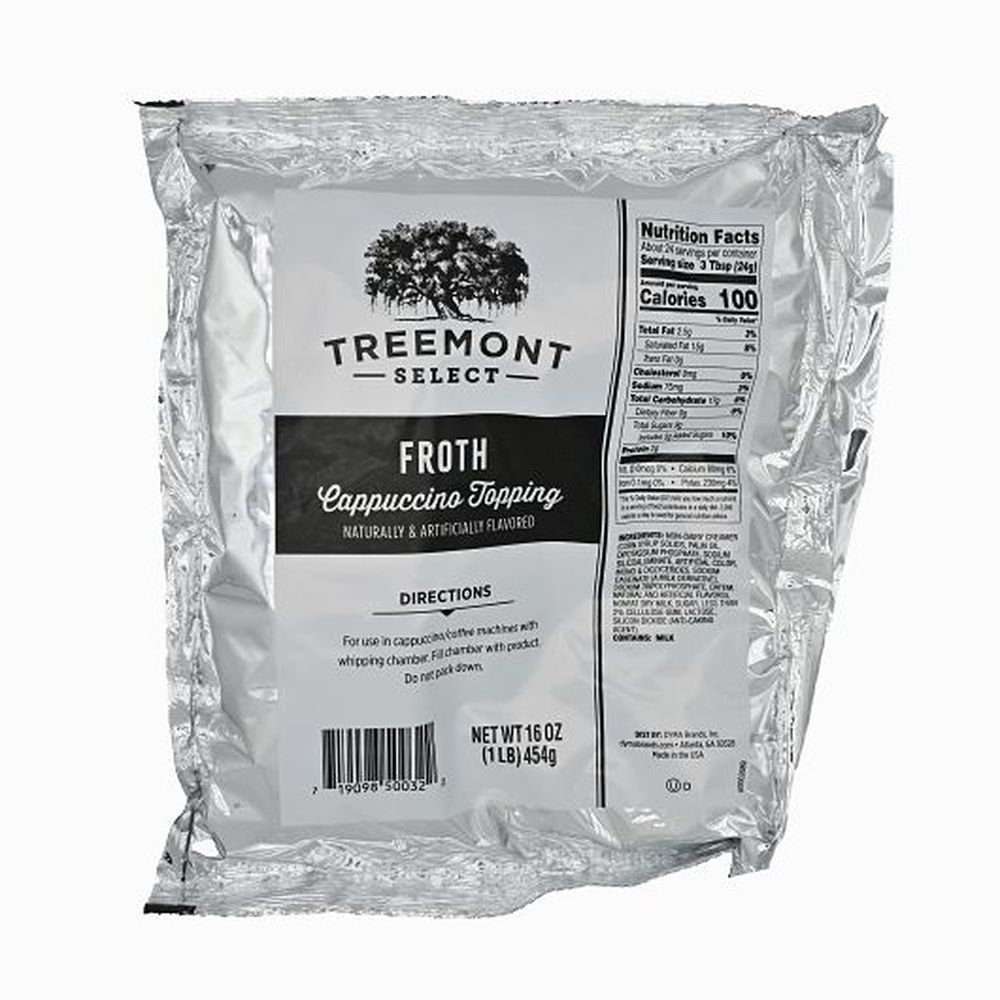 Treemont Select Froth Cappuccino Topping, 1 Pound -- 12 Per Case