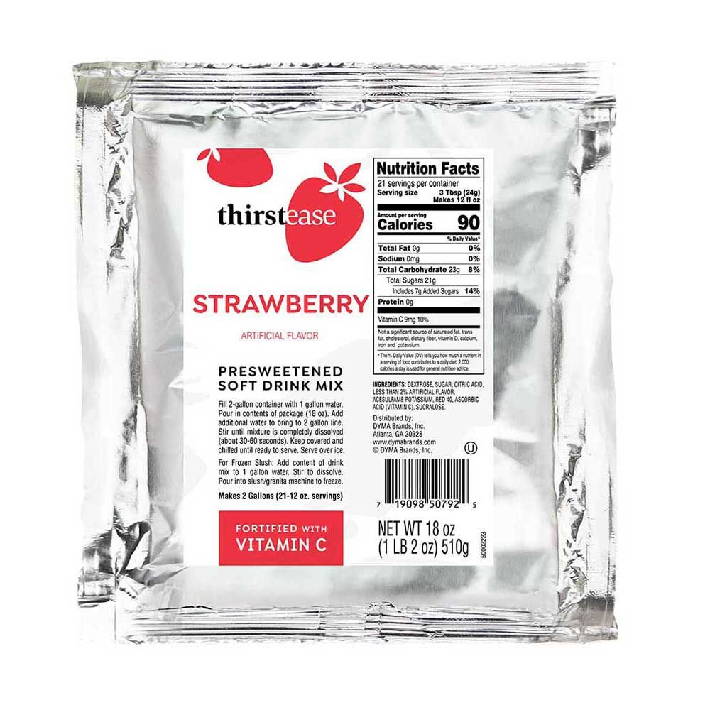 Thirst Ease Strawberry Drink Mix, 18 Ounce -- 12 Per Case