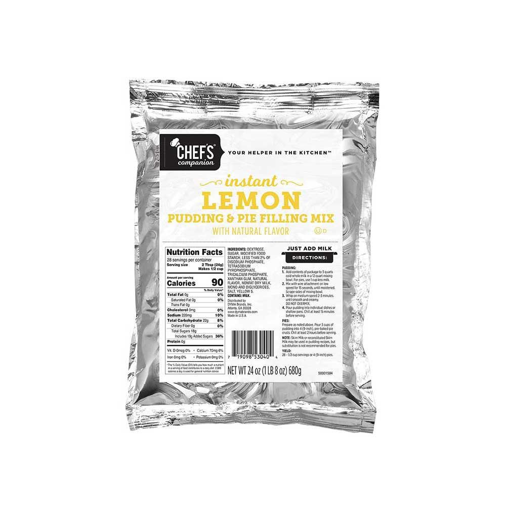 Chef's Companion Lemon Instant Pudding Mix, 24 Ounce -- 12 Per Case