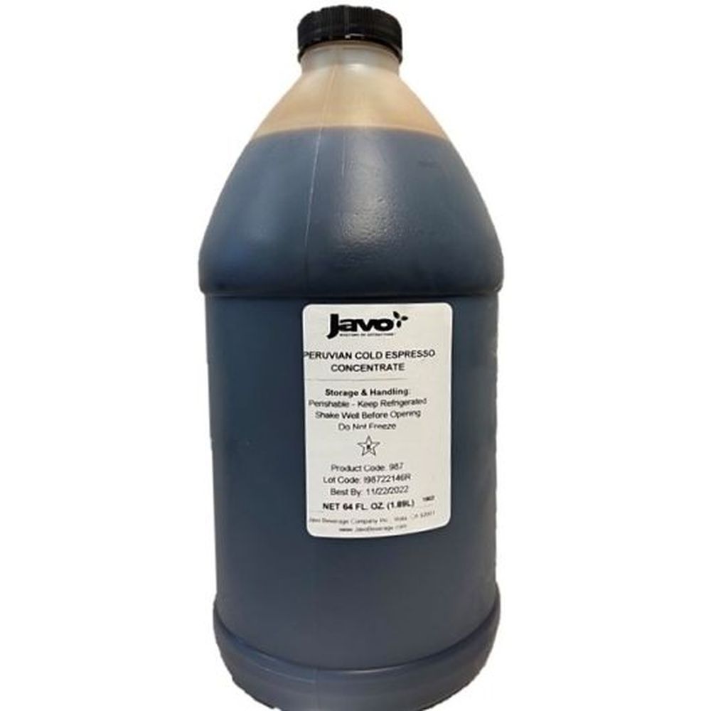 Javo Peruvian Cold Espresso Coffee Concentrate, 64 Fluid Ounce -- 6 Per Case