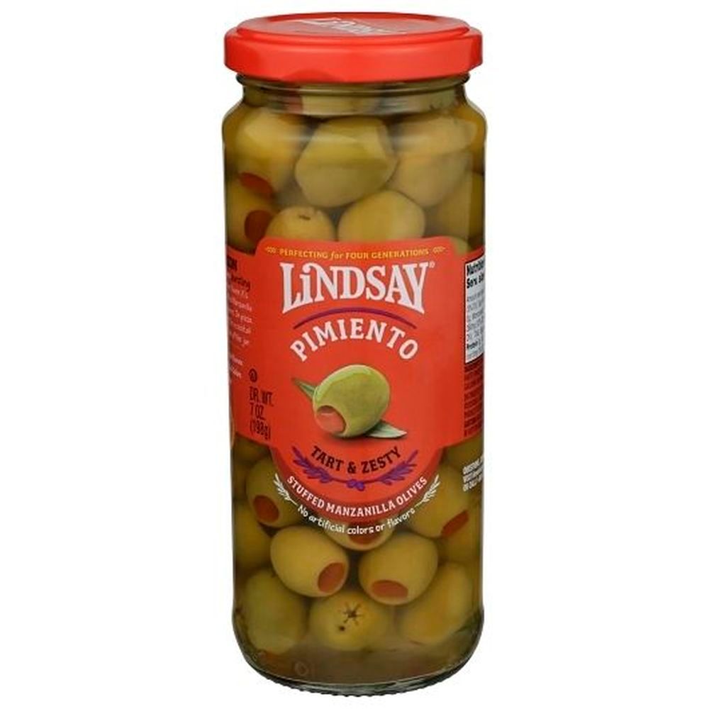 Lindsay Stuffed Manzanilla Olives With Pimiento, 7 Ounce -- 6 Per Case