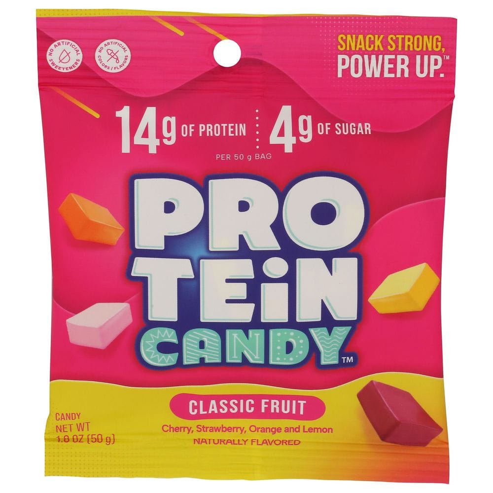 Protein Candy Classic Fruit Chewy Candy, 1.8 Ounce -- 12 Per Case