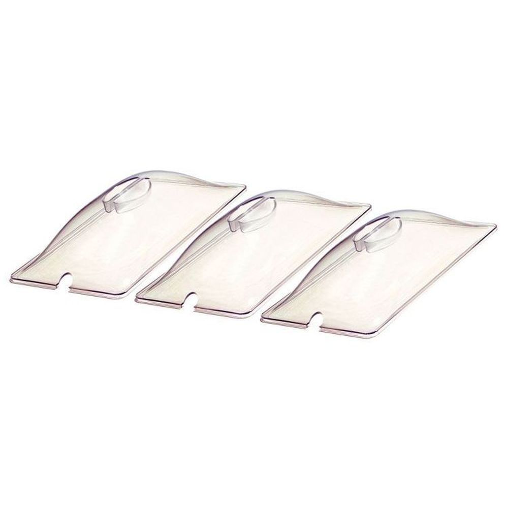 Cadco Third Size Polycarbonate Clear Lid For Steam Pan - Accessory Pack, 12 7/8 X 2 1/2 X 7 Inch
