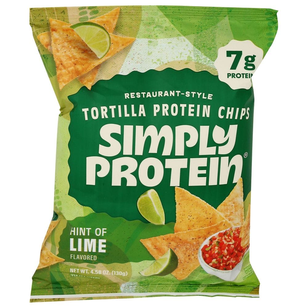 Simply Protein Hint Of Lime Tortilla Protein Chips, 4.58 Ounce -- 6 Per Case