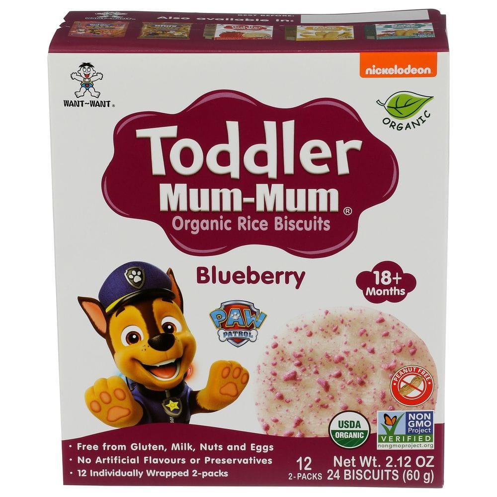 Want Want Toddler Mum Mum Blueberry Baby Biscuit, 2.12 Ounce -- 6 Per Case