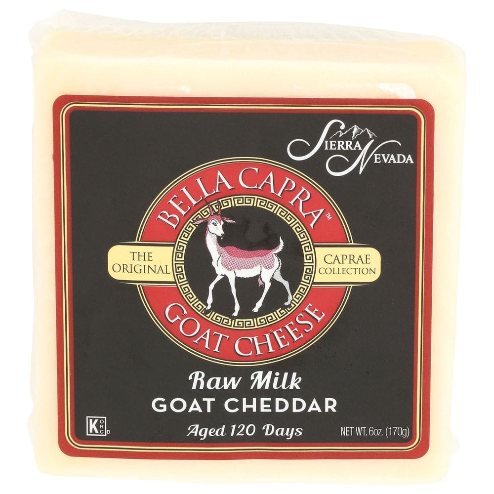 Sierra Nevada Bella Capra Raw Milk Goat Cheddar Cheese, 6 Ounce -- 12 Per Case