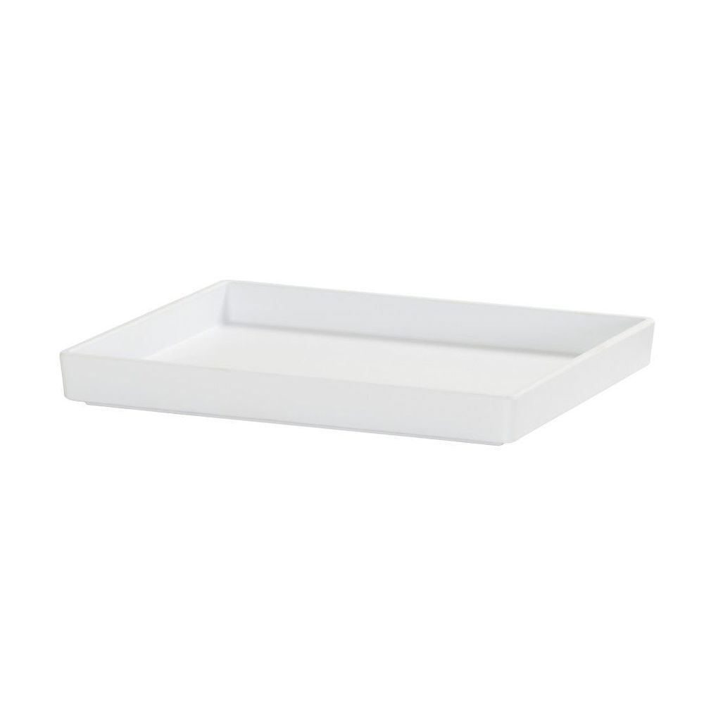 Cal-mil White Melamine Serving Tray, 10 X 12 X 1 Inch -- 3 Per Case