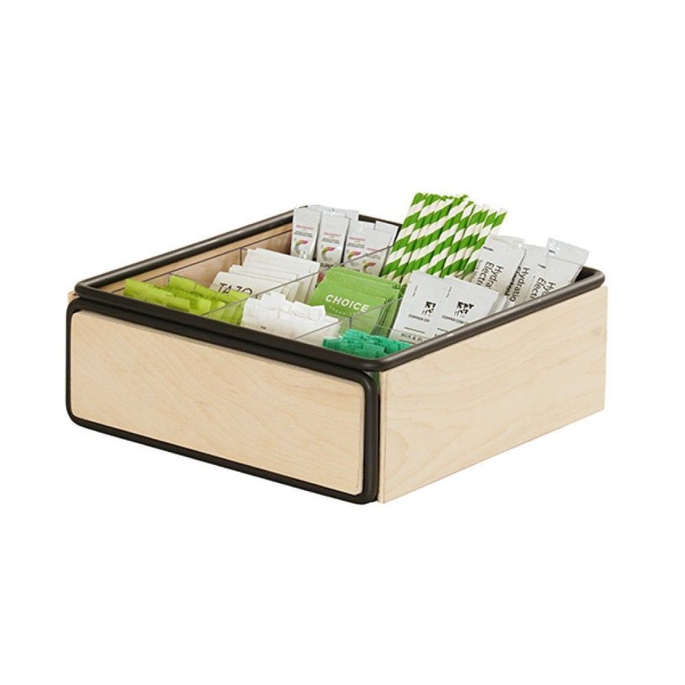 Cal-mil Logan Collection Birch Wood Nine Section Condiment Organizer, 12 X 12 X 4.75 Inch