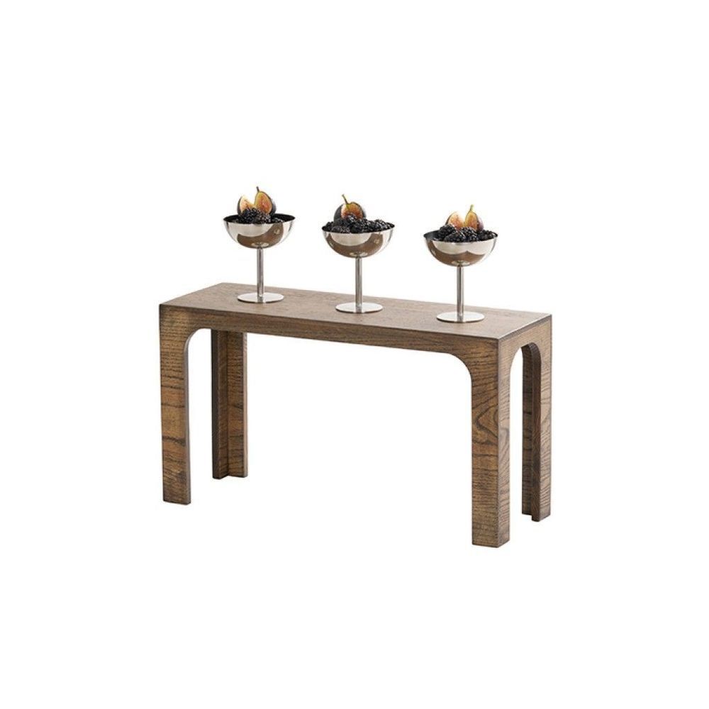 Cal-mil Melrose Collection Chocolate Brown Oak Wood Rectangular Riser, 20 X 7 X 11 Inch