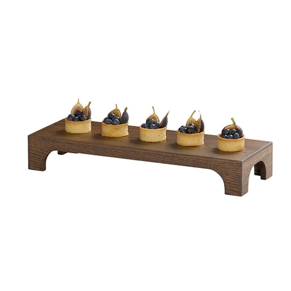 Cal-mil Melrose Collection Chocolate Brown Oak Wood Rectangular Riser, 20 X 7 X 3 Inch