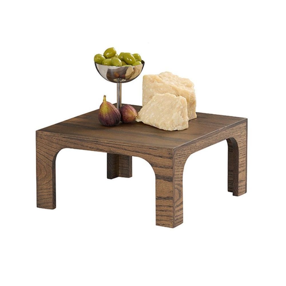 Cal-mil Melrose Collection Chocolate Brown Oak Wood Square Riser, 12 X 12 X 6 Inch