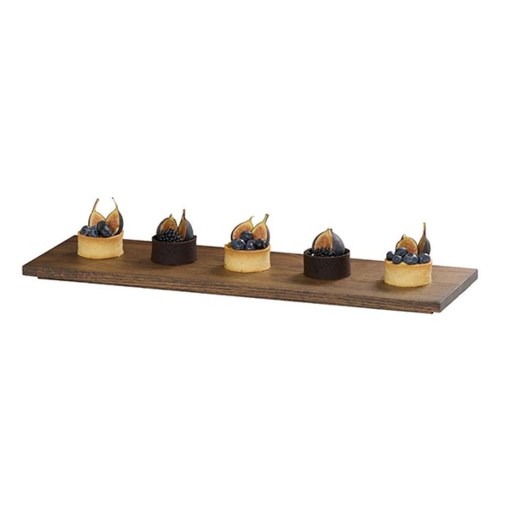Cal-mil Melrose Collection Chocolate Brown Oak Wood Serving Flat, 20 X 6 X 0.75 Inch -- 3 Per Case
