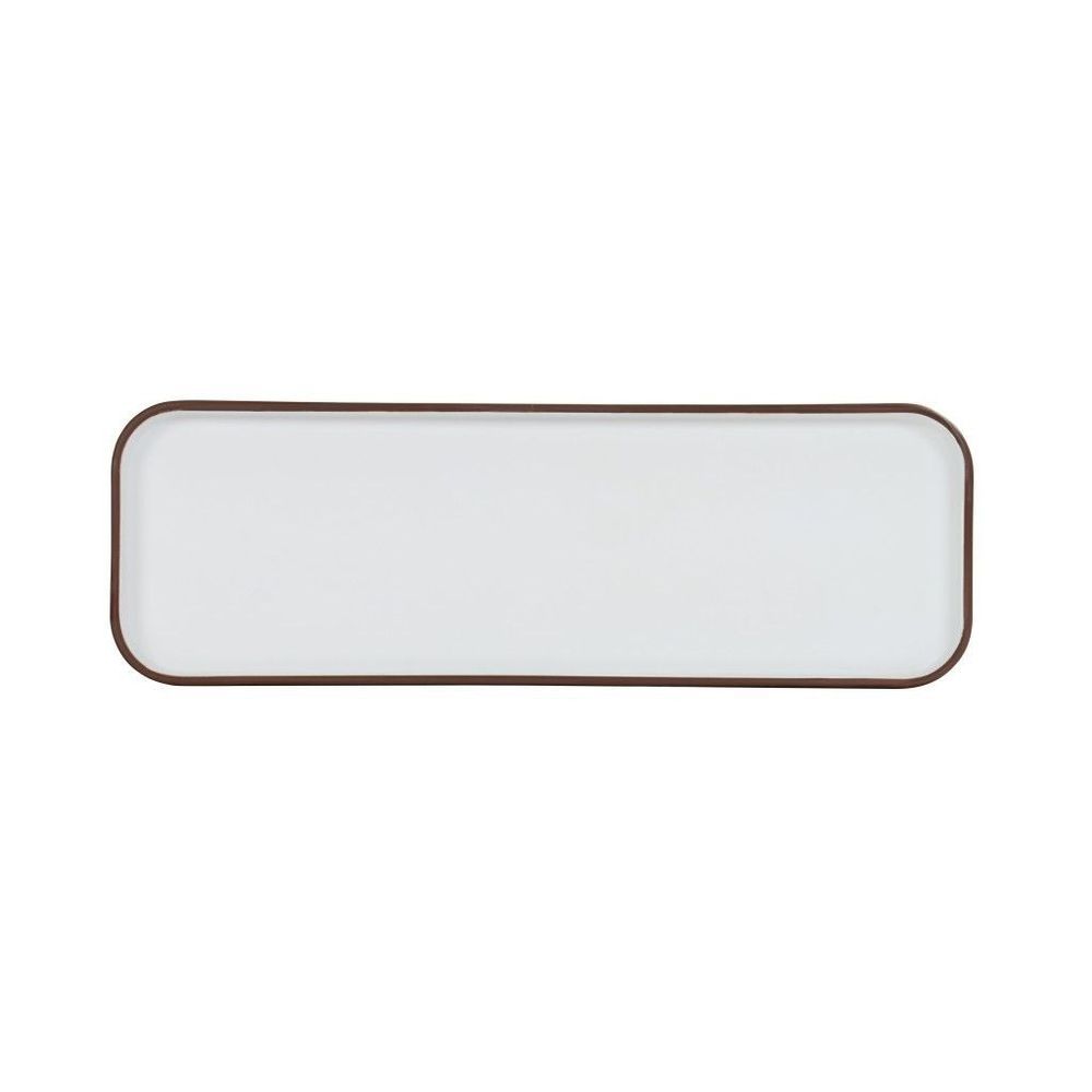 Cal-mil Hudson Two Tone Collection Stoneware Melamine Rectangular Serving Tray, 12 X 4 X 1 Inch -- 6 Per Case