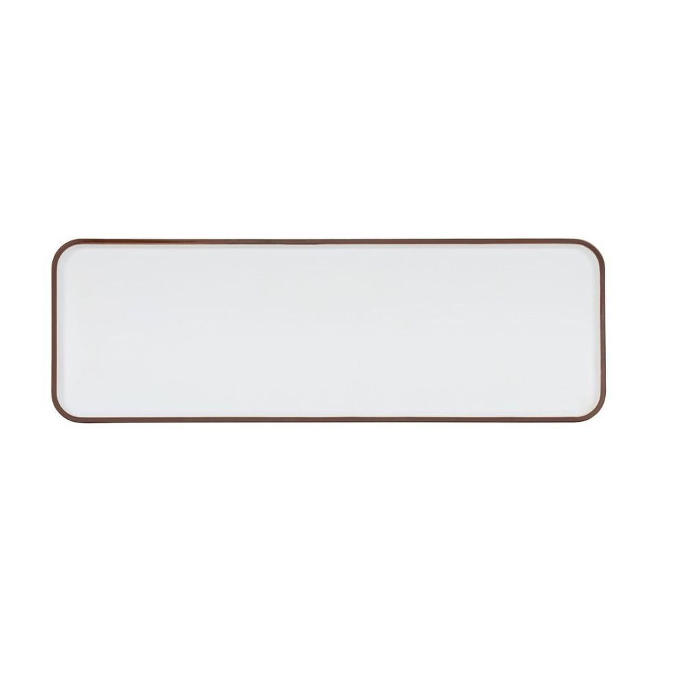Cal-mil Hudson Two Tone Collection Stoneware Melamine Rectangular Serving Tray, 18 X 6 X 1 Inch -- 6 Per Case