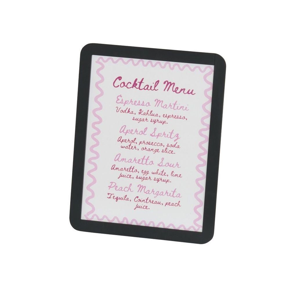 Cal-mil Melrose Collection Black Powder-coated Metal 8.5 X 11 Inch Sign Holder -- 6 Per Case