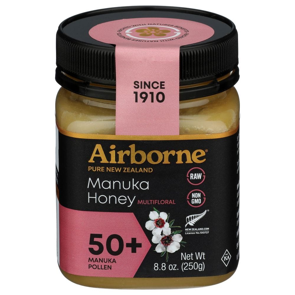 Airborne 50 Percent Pure Mānuka Multifloral Honey, 8.8 Ounce -- 8 Per Case