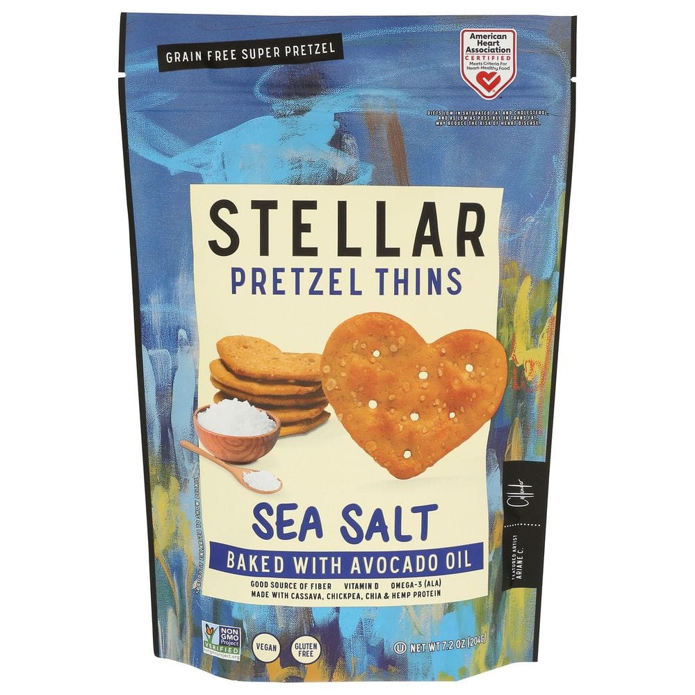 Stellar Sea Salt Pretzel Thins, 7.2 Ounce -- 12 Per Case