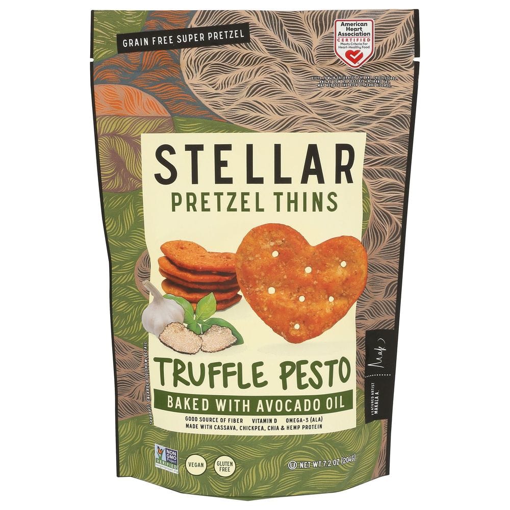 Stellar Truffle Pesto Pretzel Thins, 7.2 Ounce -- 12 Per Case