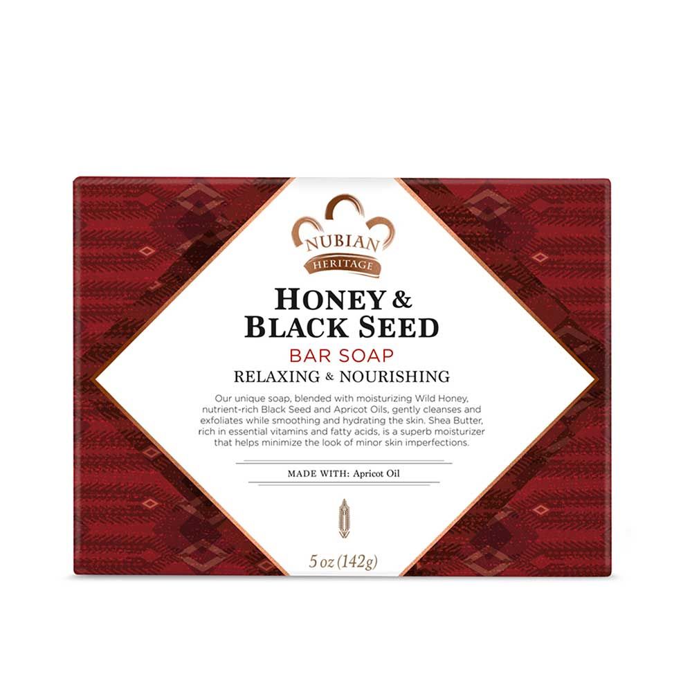 Nubian Heritage Honey And Black Seed Relaxing And Nourishing Bar Soap, 5 Ounce -- 24 Per Case