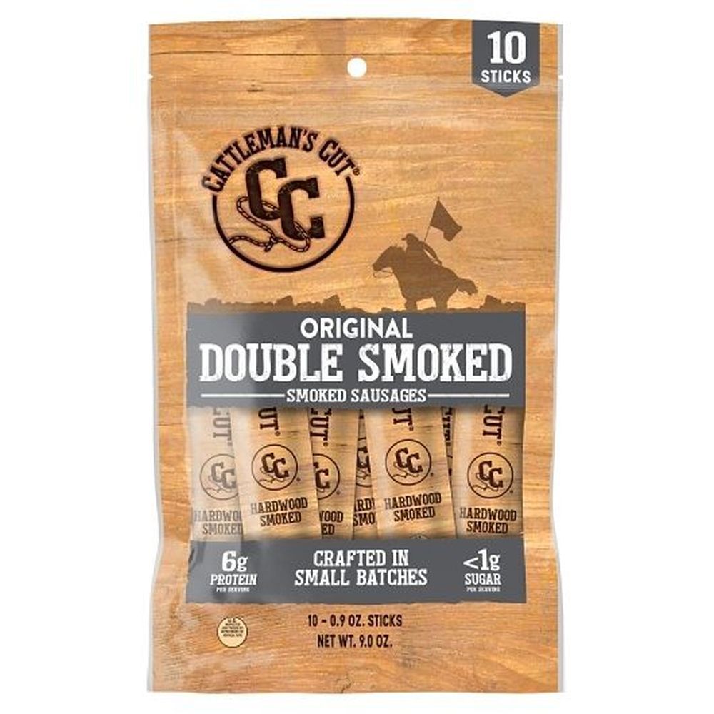 Cattlemans Cut Original Double Smoked Sausages Stick, 0.9 Ounce -- 6 Per Case