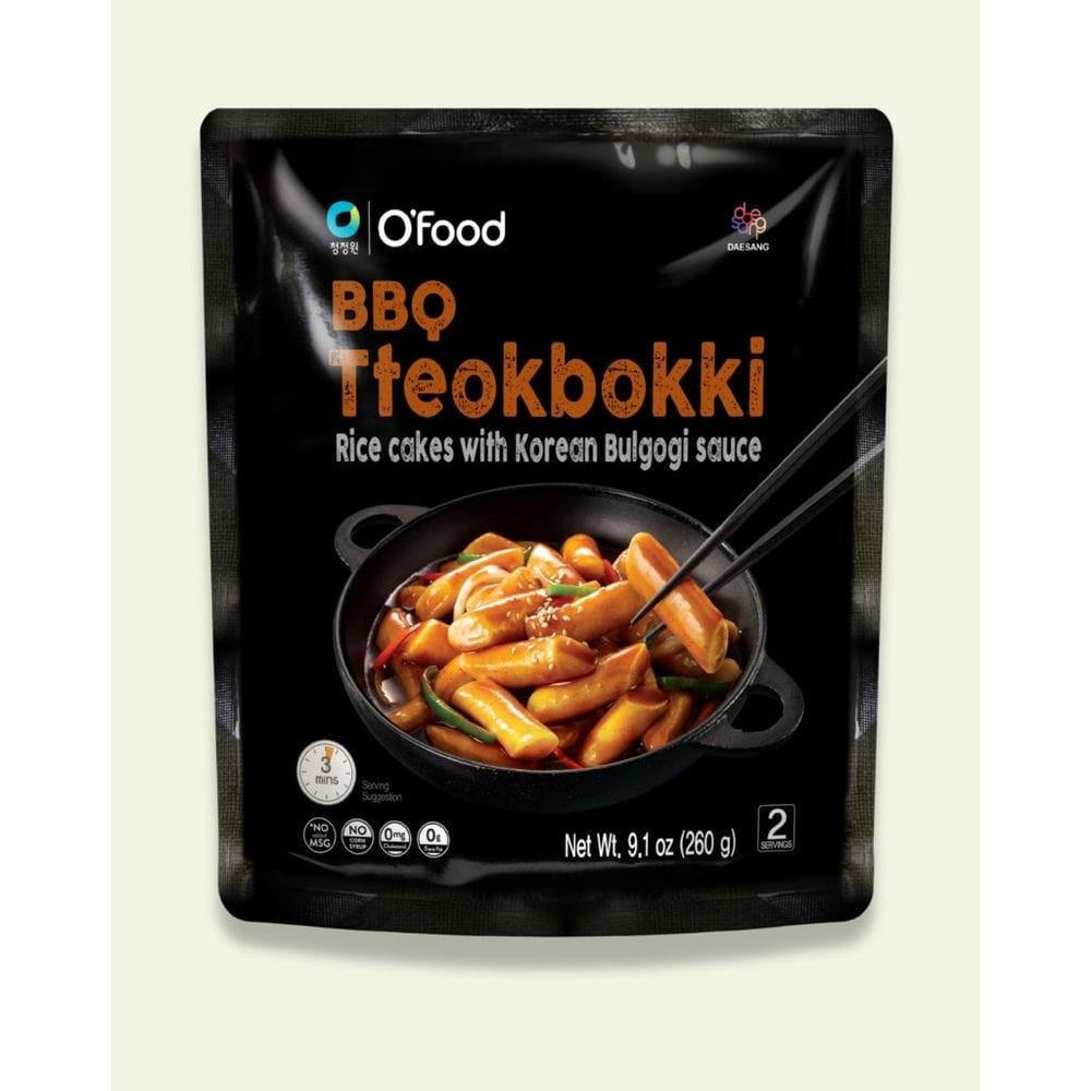 Ofood Bbq Tteokbokki Rice Cakes With Korean Bulgogi Sauce, 9.1 Ounce -- 12 Per Case