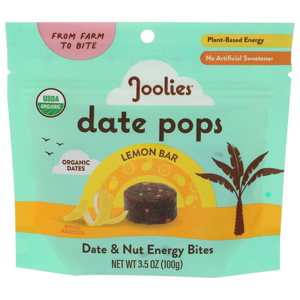 Joolies Organic Lemon Bar Date Pops, 3.5 Ounce -- 6 Per Case