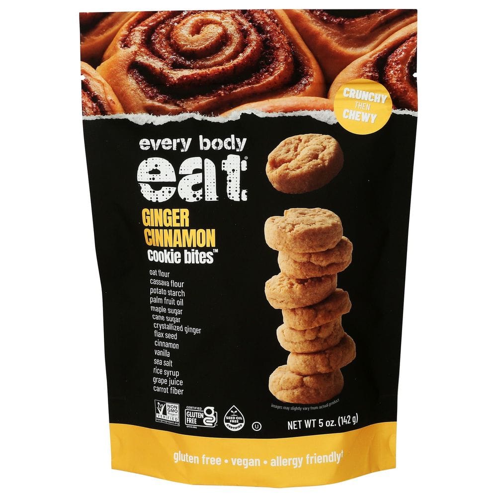 Every Body Eat Ginger Cinnamon Cookie Bites, 5 Ounce -- 6 Per Case