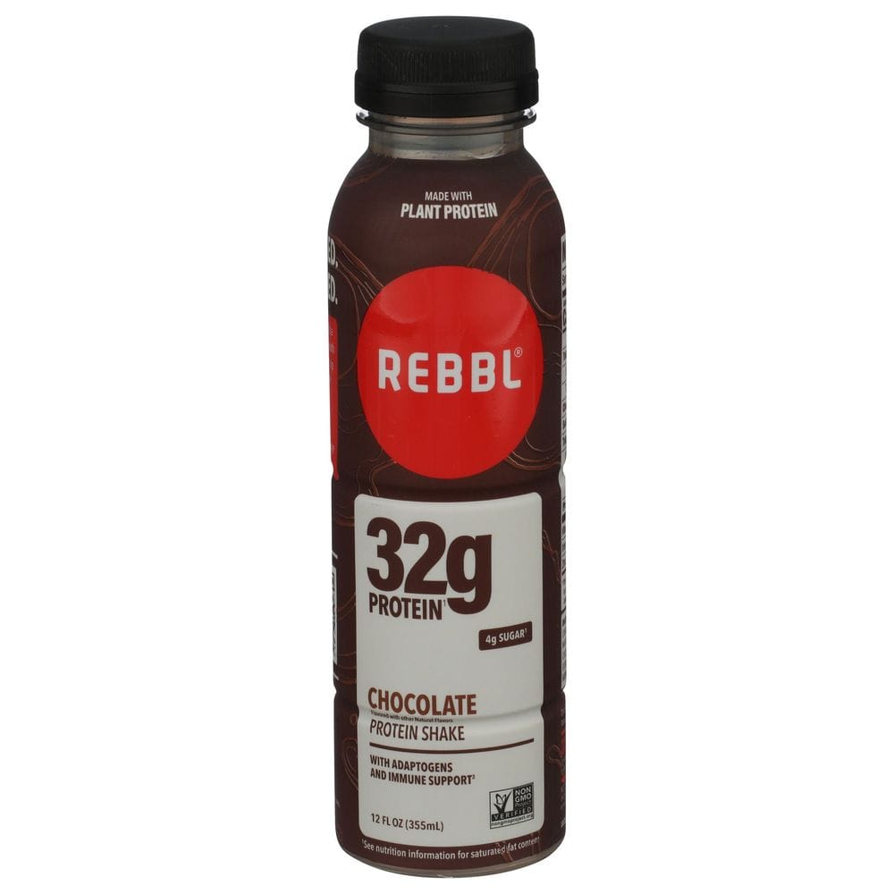 Rebbl Chocolate 32g Protein Shake, 12 Fluid Ounce -- 6 Per Case