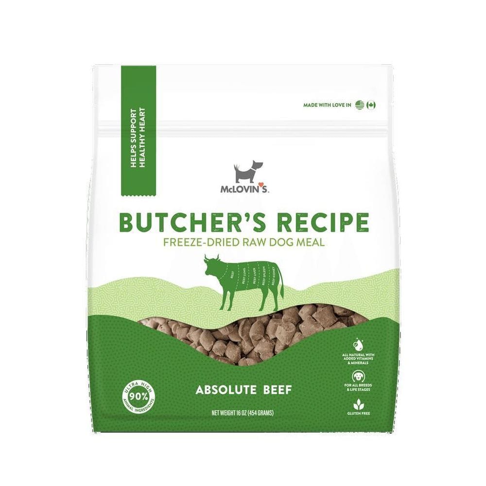 Mclovin's Absolute Beef Freeze Dried Butcher's Recipe For Dog, 16 Ounce -- 6 Per Case