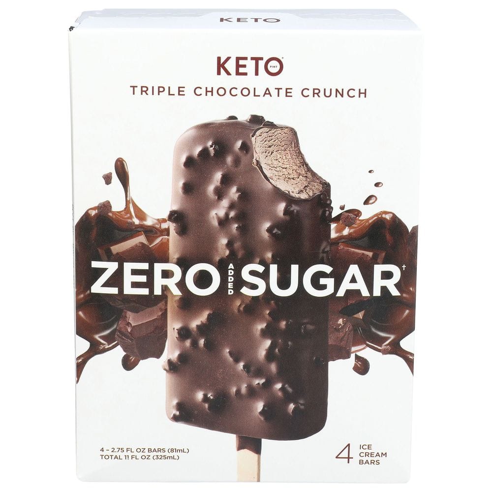 Keto Pint Zero Added Sugar Triple Chocolate Crunch Ice Cream Bar, 11 Fluid Ounce -- 6 Per Case