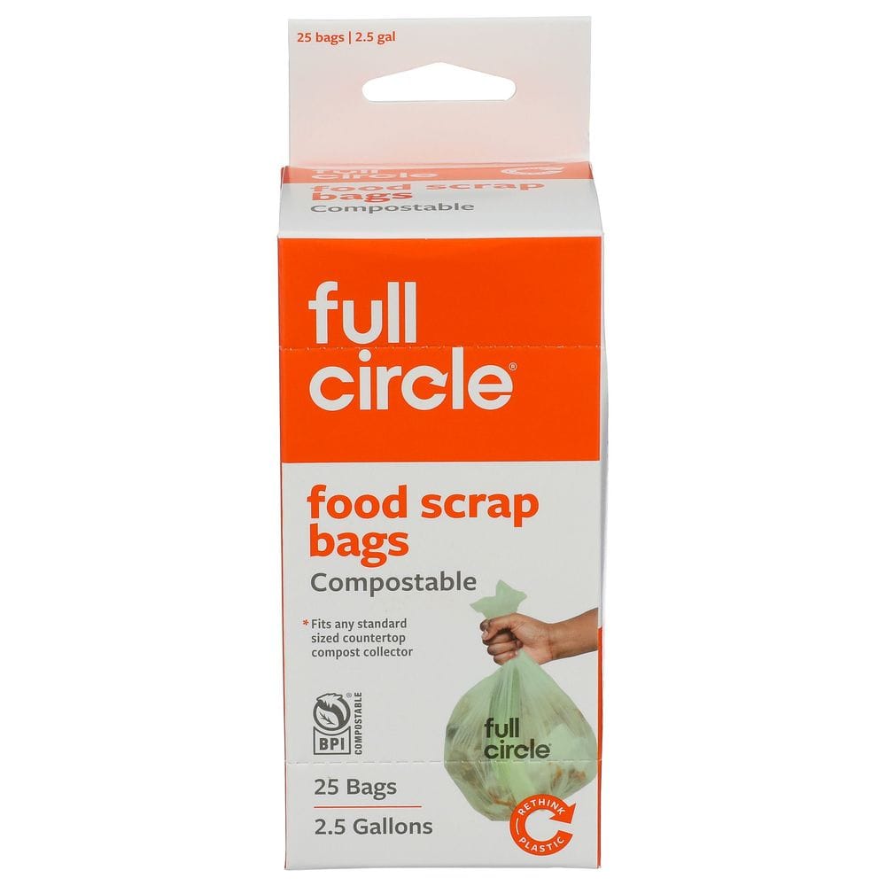 Full Circle Compostable Food Scrap Bag, 25 Count -- 6 Per Case