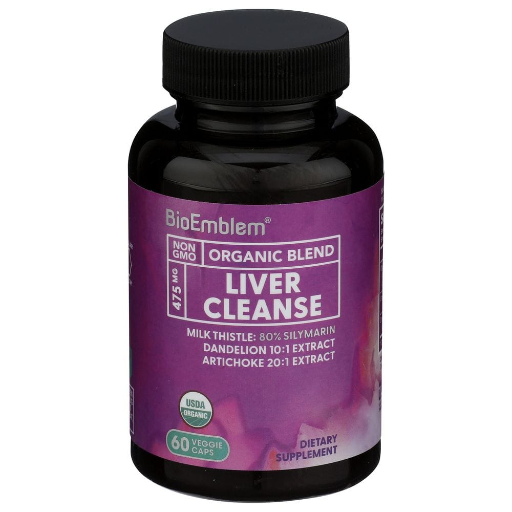 Bioemblem 475 Mg Organic Blend Liver Cleanse Veggie Capsules, 60 Count