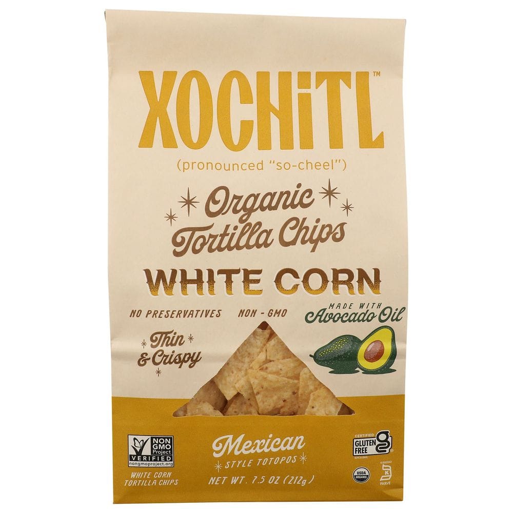 Xochitl Organic White Corn Tortilla Chips, 7.5 Ounce -- 9 Per Case