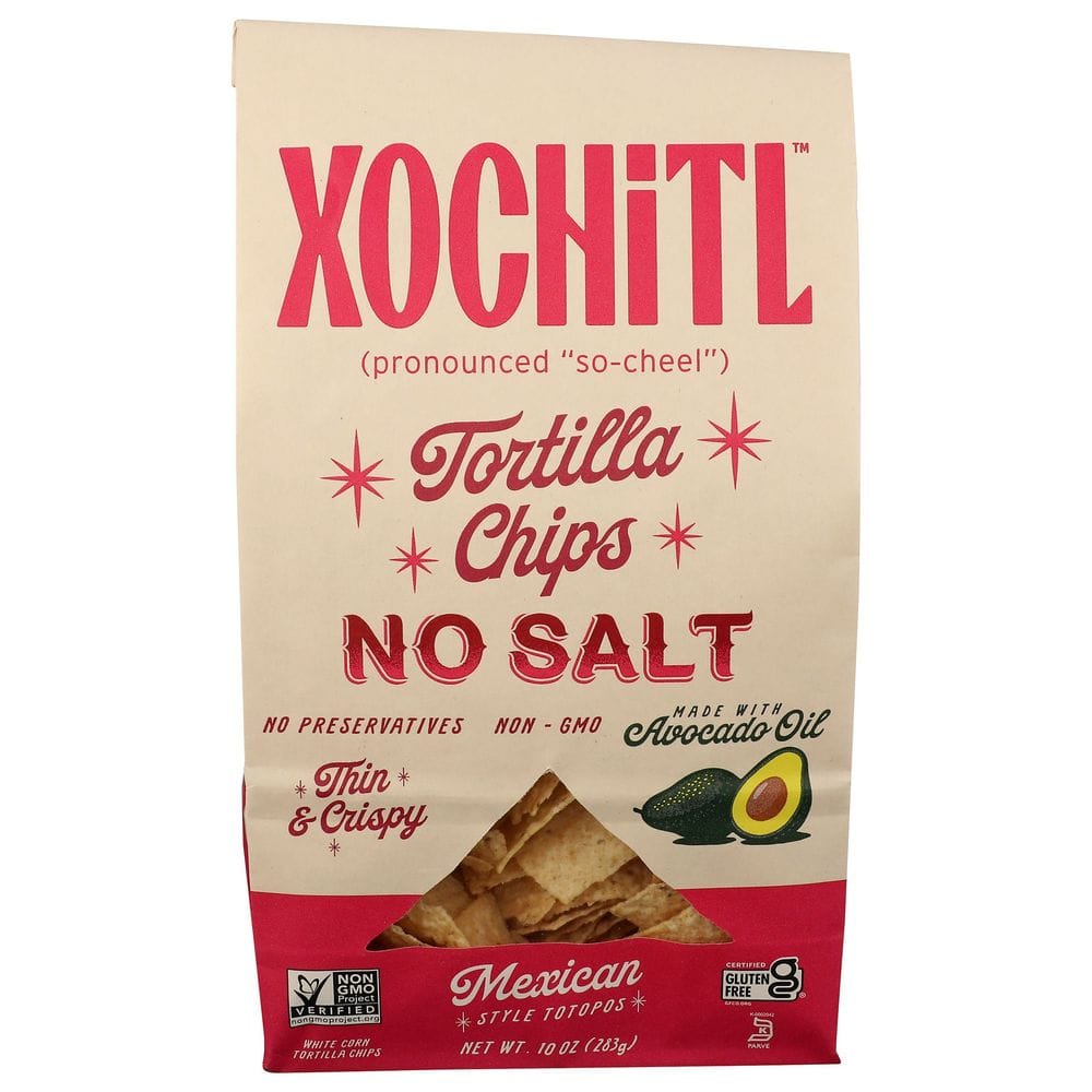 Xochitl No Salt Tortilla Chips, 10 Ounce -- 9 Per Case
