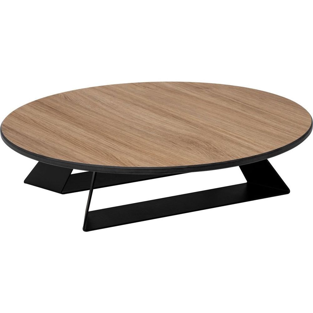 Rosseto Alto Round Natural Wood Hpl Riser With 3 Inch Black Legs, 14 Inch