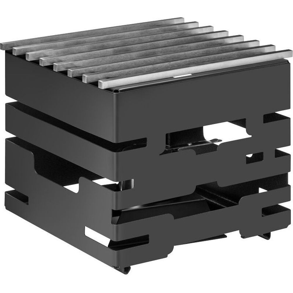 Rosseto Multi-chef Black Matte Warmer With Grill, Fuel Holder And Burner Stand, 10 Inch