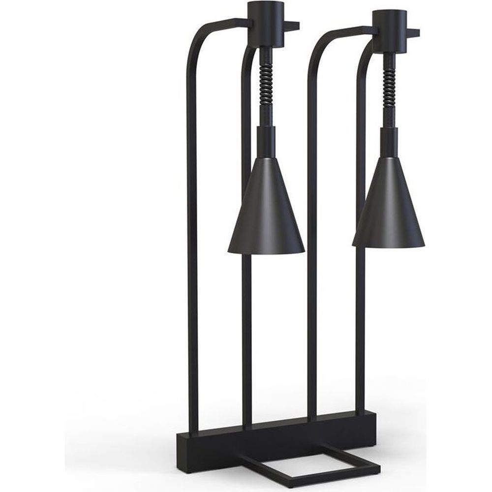 Rosseto Black Matte Double Adjustable Height Heat Lamp