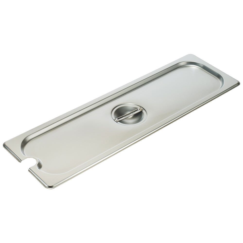 Winco Stainless Steel Notched Cover For Half Long Steam Table Pan -- 12 Per Case