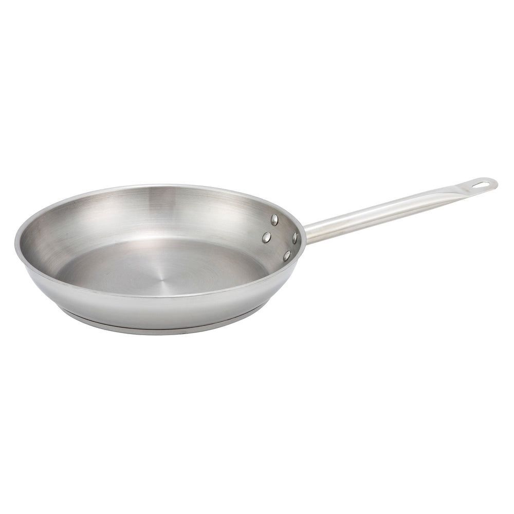 Winco 18/8 Stainless Steel Fry Pan, 8 X 1-1/2 Inch