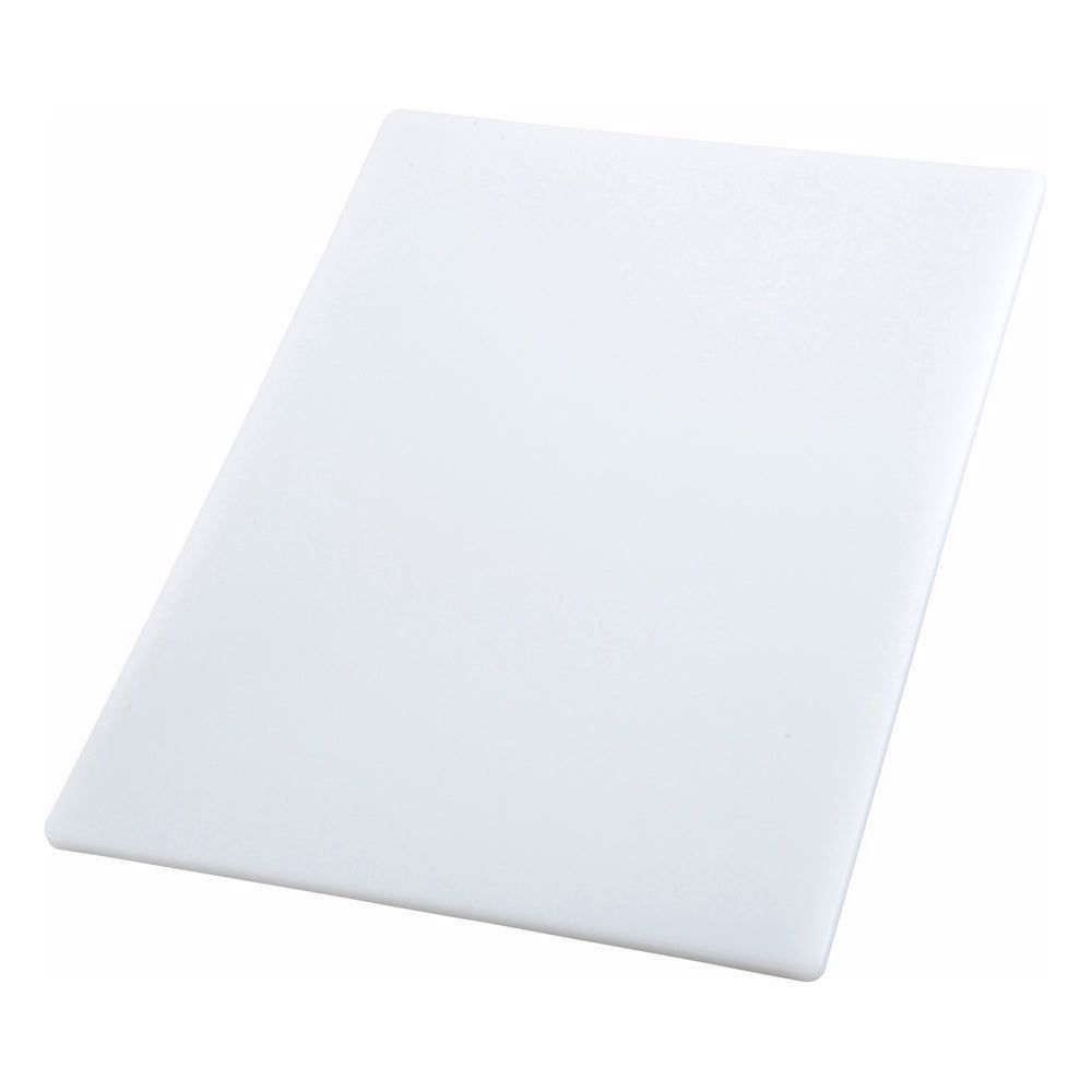 Winco White Plastic Rectangular Cutting Board, 18 X 24 X 1/2 Inch