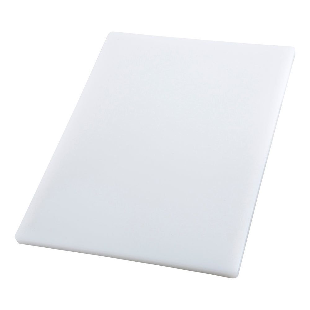 Winco White Plastic Rectangular Cutting Board, 12 X 18 X 3/4 Inch
