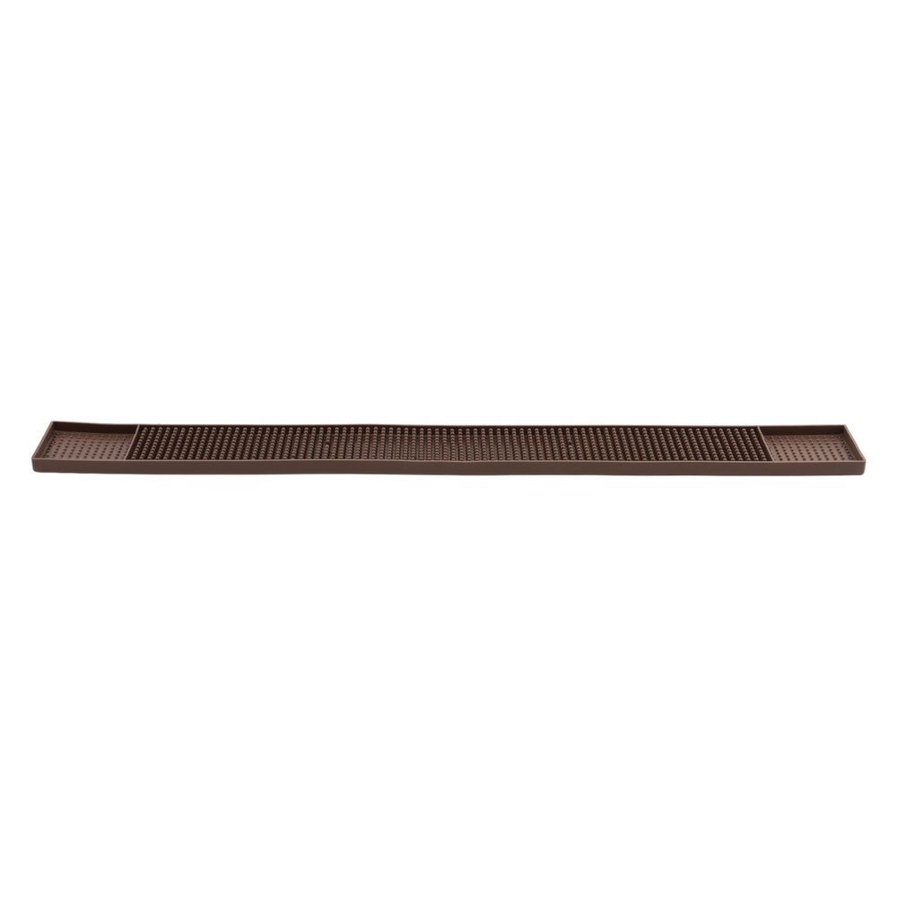 Winco Rubber Brown Bar Rail Spill Mat, 27 X 3 1/4 Inch