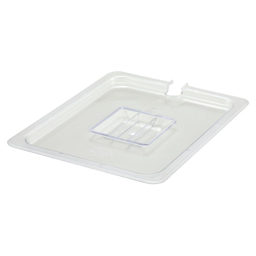 Winco Polycarbonate Rectangle Slotted Cover For Half Size Food Pan -- 12 Per Case