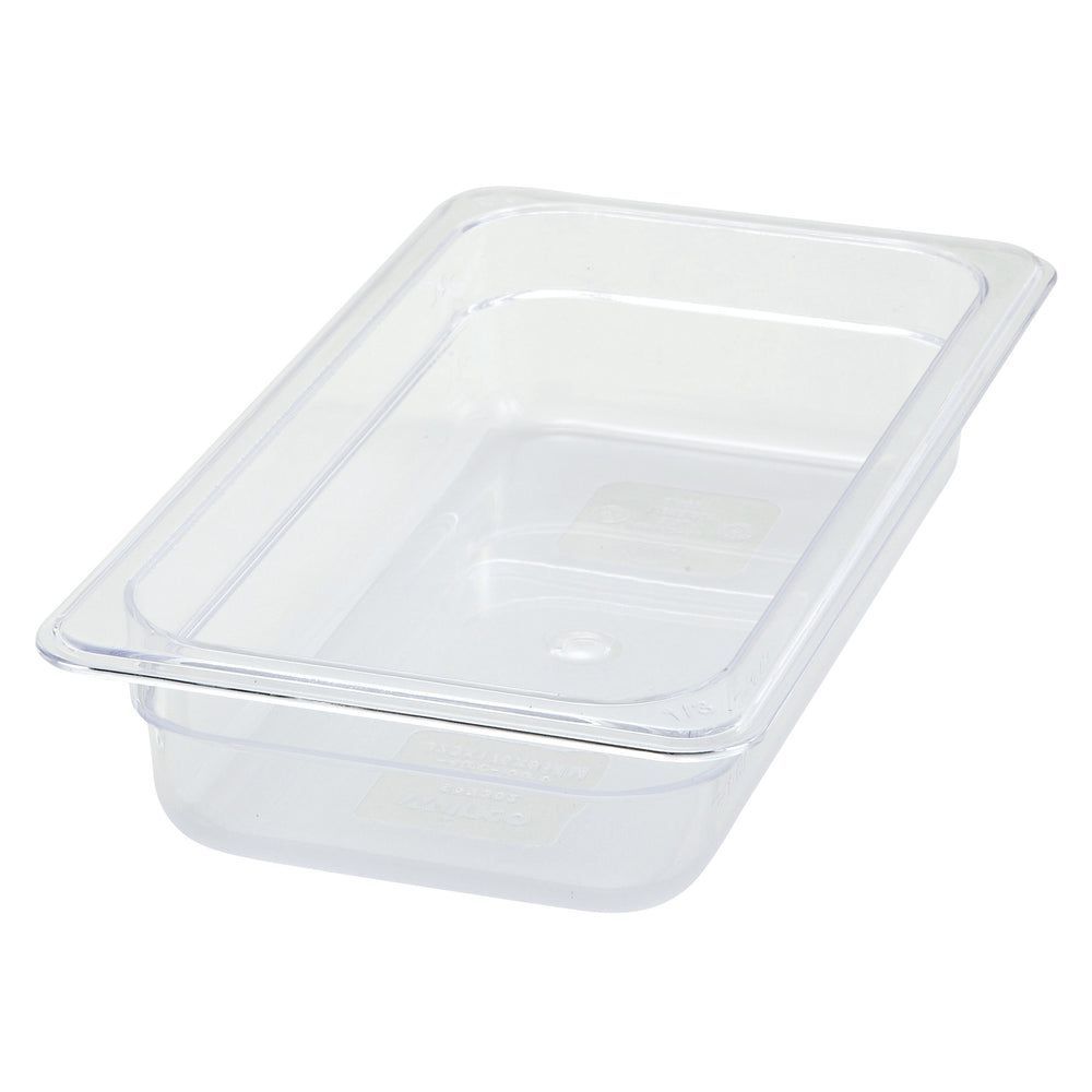 Winco Polycarbonate Rectangle Third Size Food Pan, 2-1/2 Inch Depth -- 12 Per Case