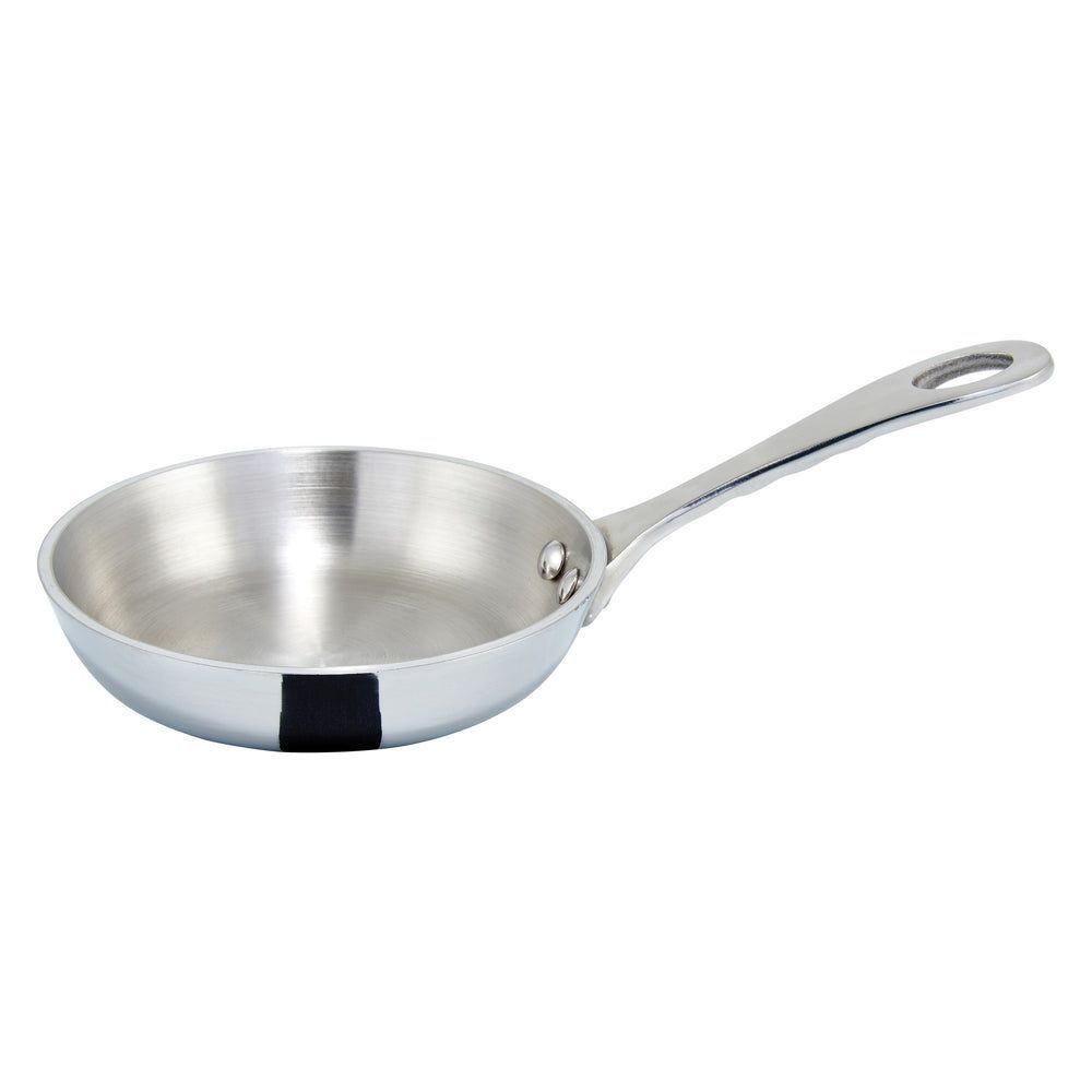 Winco 18/8 Stainless Steel 4 Inch Mini Fry Pan, 5 Ounce Capacity -- 6 Per Case