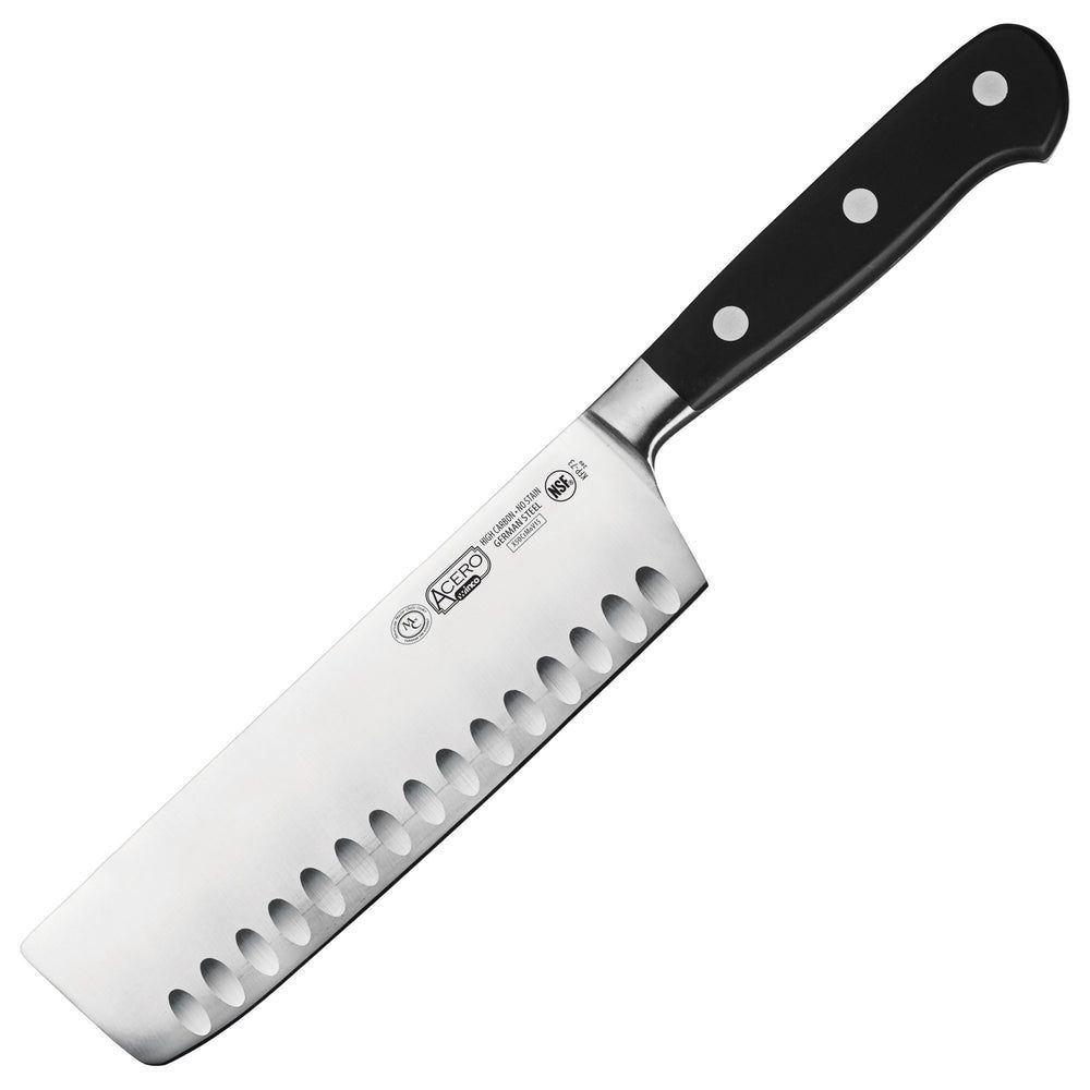 Winco Acero Forged Hollow Ground Nakiri Knife, 7 Inch Blade -- 6 Per Case